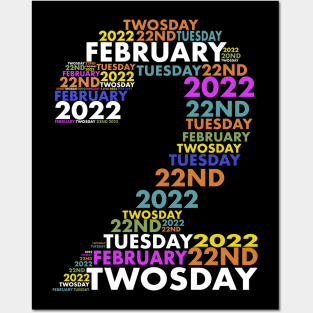 2/22/22 Souvenir Twosday 2022 22nd Tuesday February Tee Design Funny T-Shirt Posters and Art